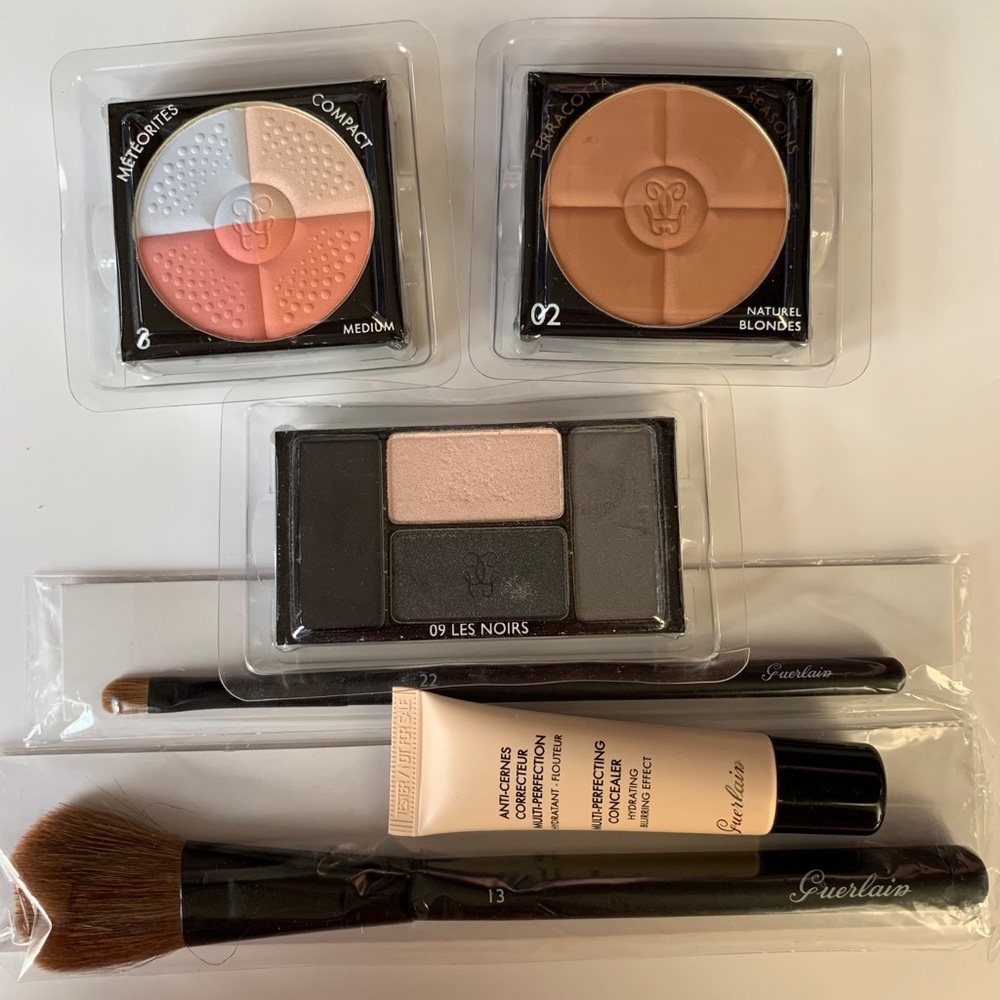 New Guerlain 7pcs Makeup Bundle + Makeup Brushes